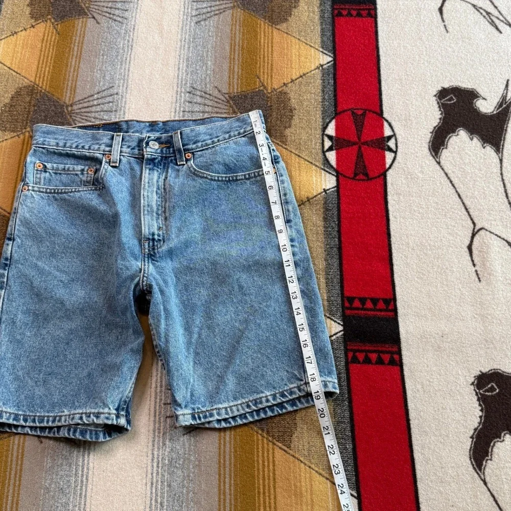 Levis 505 Regular Fit Denim Shorts Mens 30 Medium Wash Blue Cotton Jean Shorts